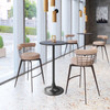 Zuo Modern Saku Swivel Barstool Beige & Brown