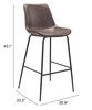 Zuo Modern Byron Barstool Brown