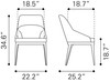 Zuo Modern Ayr Dining Chair (Set of 2) Tan