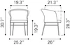 Zuo Modern Freycinet Dining Chair - Black, Set of 2