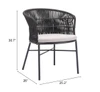 Zuo Modern Freycinet Dining Chair - Black, Set of 2