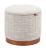 Zuo Modern Fije Storage Ottoman Gray