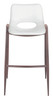 Zuo Modern Desi Barstool (Set of 2) White & Walnut