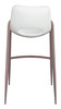 Zuo Modern Desi Barstool (Set of 2) White & Walnut