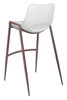 Zuo Modern Desi Barstool - White & Walnut, Set of 2