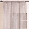  Gracie Linen Sheer Check Curtain in Grey by Ellora Casa by India's Heritage