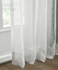 Everyday Sheer Linen Curtain in White by India's Heritage