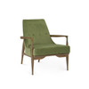 Villa & House - Bastian Lounge Chair, Driftwood and Forest Velvet
