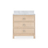 Villa & House - Caspian 2-Drawer Cabinet with 30" Marble Vanity Top, Sand