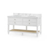 Villa & House - Sienna 2-Drawer Table - Base Only, Vanilla