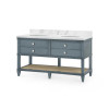 Villa & House - Sienna 2-Drawer Table - Base Only, Foggy Horizon