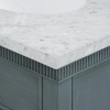 Villa & House - Sienna 2-Drawer Table with 60" Marble Vanity Top, Foggy Horizon