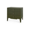 Villa & House - Madeline 3-Drawer Side Table, Deep Olive