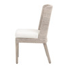 Essentials For Living Isle Dining Chair in White Wash Abaca Rope, LiveSmart Peyton Pearl, Natural Gray Mahogany (Set of 2)