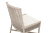 Essentials For Living Seaside Rope Indoor or Outdoor Dining Chair in Oyster Twist Rope, Performance White Speckle (Set of 2)