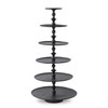53 Inch Black Nickel 6 Tiered Round Graduated Stand by K&K Interiors