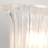 Lucas + McKearn - Carroll1 1 Light Bath Light in Polished Chrome with Clear Ribbed Glass 