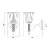 Lucas + McKearn - Carroll1 1 Light Bath Light in Polished Chrome with Clear Ribbed Glass 