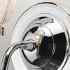 Lucas + McKearn - Carroll1 1 Light Bath Light in Polished Chrome with Clear Ribbed Glass 