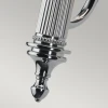 Lucas + McKearn - Carroll1 1 Light Bath Light in Polished Chrome with Clear Ribbed Glass 