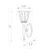  Lucas + McKearn - Dryden-1 1 Light Bath Light in Polished Brass