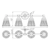 Lucas + McKearn Keynes 4 Light Bath Light in Polished Chrome