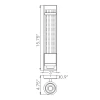 Lucas + McKearn Wellington 1 Light Bath Light in Aged Brass