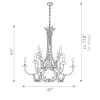 Lucas + McKearn Sweet Olive 12 Light Chandelier in Hand-Finished Gilded Gold
