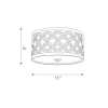 Lucas + McKearn Arabella Flush Mount in Black