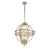 Lucas + McKearn Lemuria 3 Light Mini Gold and Silver Empire Chandelier