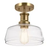 Lucas + McKearn Nottinghill 1 Light Duo-Mount Pendant - Brass