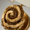  Lucas + McKearn Swirl Large 1-Light Sconce in Gold Leaf with Linen Shade