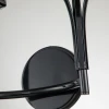 Lucas + McKearn Sawgrass 2 Light Sconce in Lacquered Black with Etched Glass