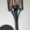 Lucas + McKearn Sawgrass 2 Light Sconce in Lacquered Black with Etched Glass