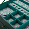 WOLF x Fiona Howard Sophia Jewelry Box with Drawers in Forest Green Fruit Botanical