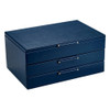 WOLF x Fiona Howard Sophia Jewelry Box with Drawers in Indigo Fruit Botanical