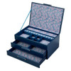 WOLF x Fiona Howard Sophia Jewelry Box with Drawers in Indigo Fruit Botanical