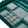 WOLF x Fiona Howard Sophia Jewelry Box with Window in Forest Green Fruit Botanical