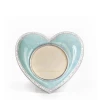 Jay Strongwater Chantal Heart Crystal Picture Frame in Pale Blue