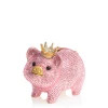 Jay Strongwater Gatsby Pave Crystal Piggy Bank with Crown