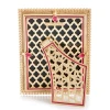 Jay Strongwater Lucas Stone Edge 5" x 7" Crystal Picture Frame with Jewel