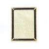 Jay Strongwater Lucas Stone Edge 5" x 7" Crystal Picture Frame in Black