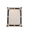 Jay Strongwater Geraldine Art Deco 5" x 7" Crystal Picture Frame in Black Onyx