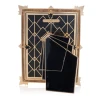 Jay Strongwater Geraldine Art Deco 5" x 7" Crystal Picture Frame in Black Onyx