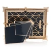 Jay Strongwater Geraldine Art Deco 5" x 7" Crystal Picture Frame in Black Onyx