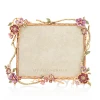Jay Strongwater Delilah Floral Branch 8" x 10" Crystal Picture Frame in Bouquet