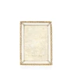 Jay Strongwater Lorraine Stone Edge 4" x 6" Crystal Picture Frame in Gold