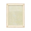 Jay Strongwater Lucas Stone Edge 5" x 7" Crystal Picture Frame in Gold Clear Stone