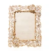 Jay Strongwater Ophelia 5" x 7" Crystal Picture Frame in White Opal
