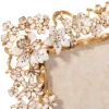 Jay Strongwater Ophelia 5" x 7" Crystal Picture Frame in White Opal